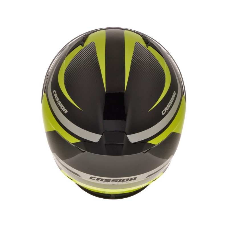 Přilba na motorku Cassida Integral 2.0 černo-šedo-fluo žlutá