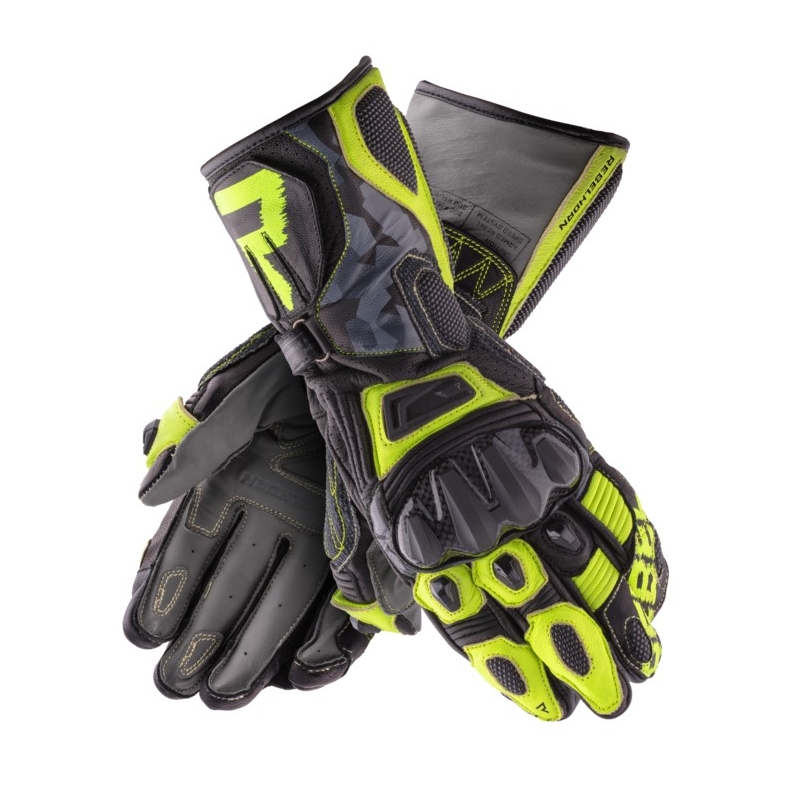 Mootorrattakindad Rebelhorn Rebel must-kamo-fluo kollane allahindlus
