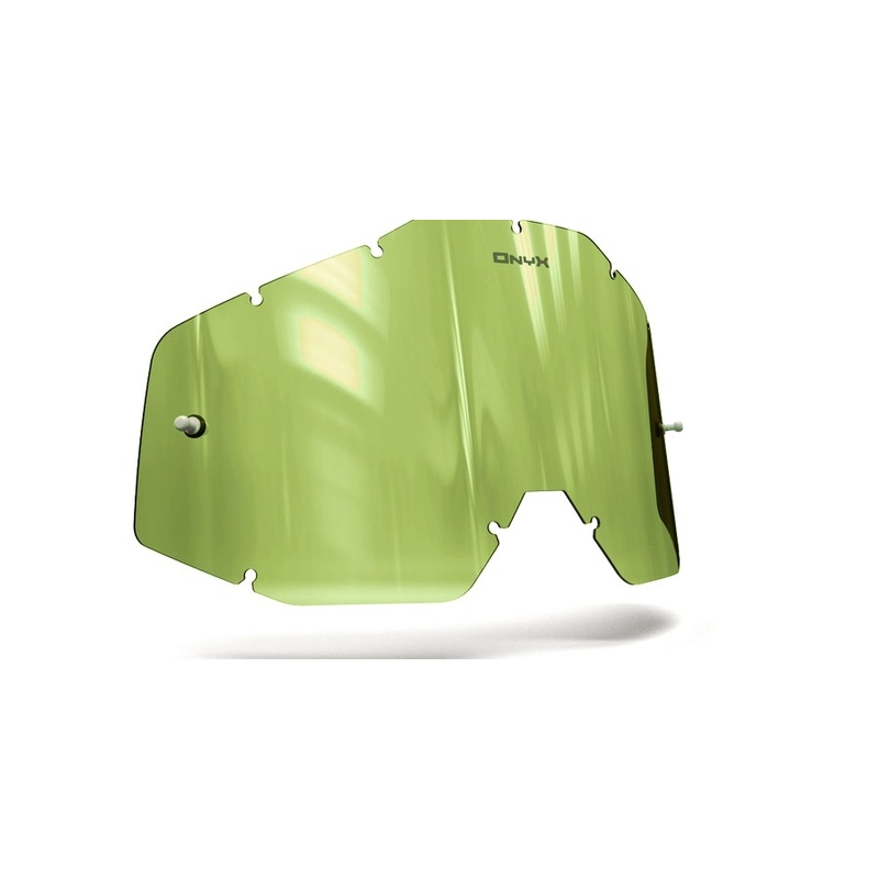 Plexi Onyx pro motokrosové brýle 100% Racecraft/Accuri/Strata (Hi-Vis žluté s polarizací) výprodej