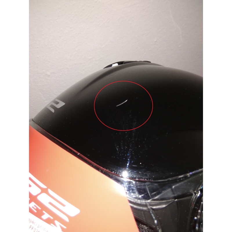 Vyklápěcí přilba na motorku LS2 FF325 Strobe černá lesklá - II. jakost