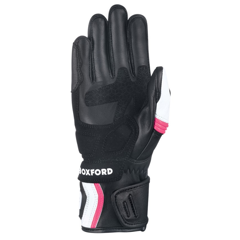 Naiste Oxford RP-5 2.0 mootorratta kindad valge-must-roosa