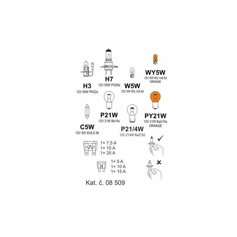 Žárovky servisní box ŠKODA FABIA I.