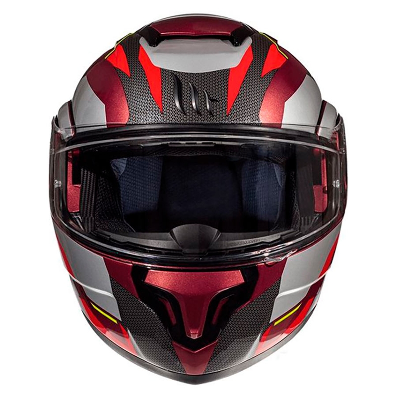 Vyklápěcí přilba na motorku MT Atom SV TRANSCEND F5 červená