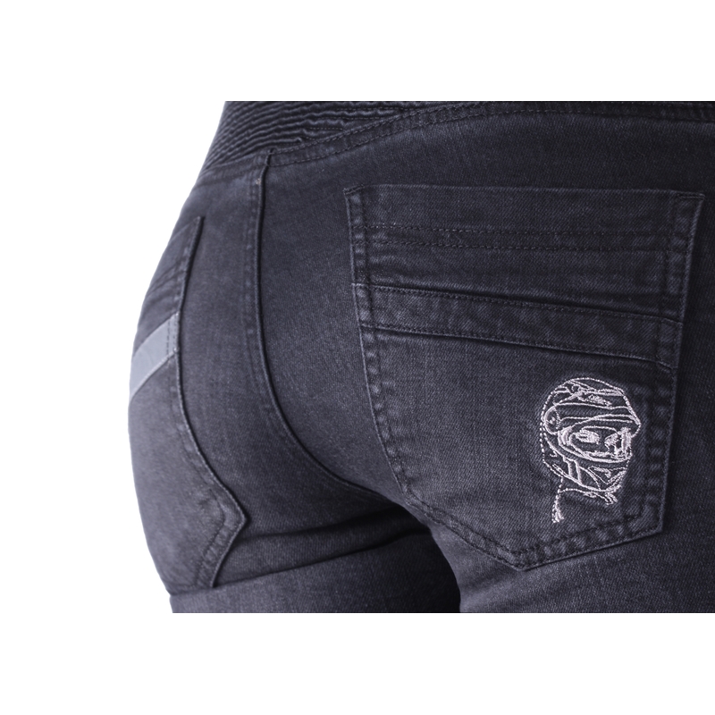 Naiste Street Racer Spike II Slim fit CE teksad mustad