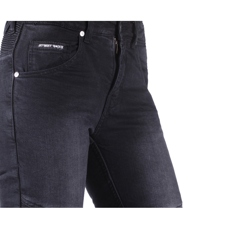 Naiste Street Racer Spike II Slim fit CE teksad mustad