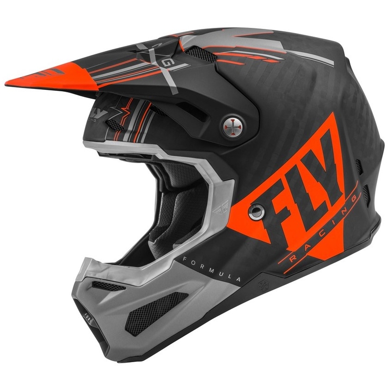 Motokrosová přilba FLY Racing Formula Vector černo-šedo-oranžová