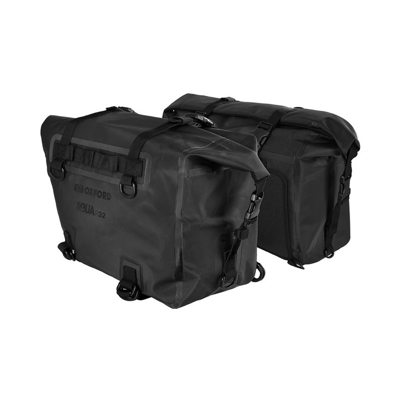 Oxford AQUA P32 must 16 l mootorratta külgkorvid