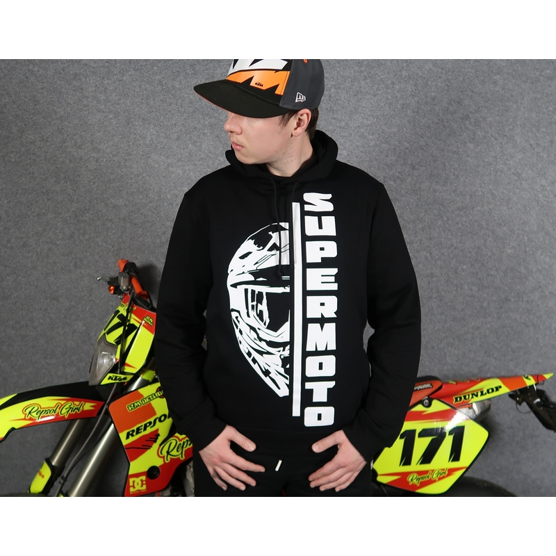 Meeste kapuutsiga SUPERMOTO must