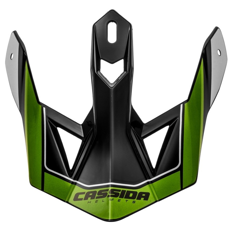 Cassida Cross Pro II kiivri visiir must-hall-valge-roheline
