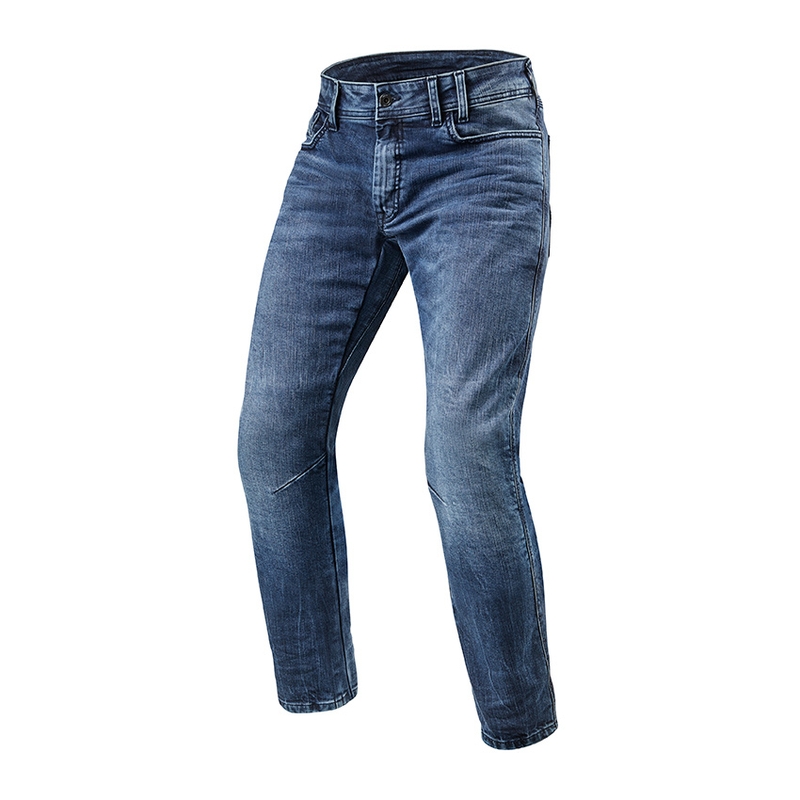 Jeansy na motorku Revit Detroit TF modré zkrácené výprodej