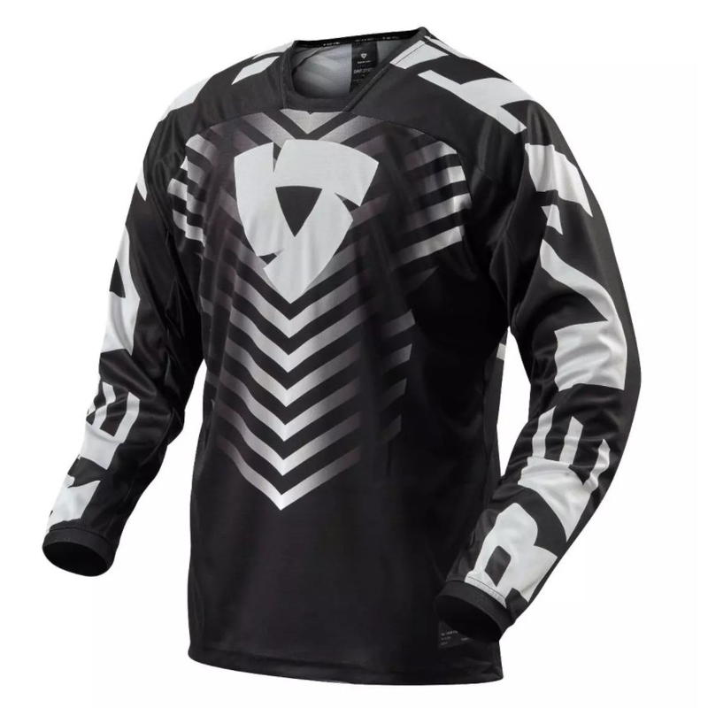Motokrossitrikoo Revit Rough must ja valge