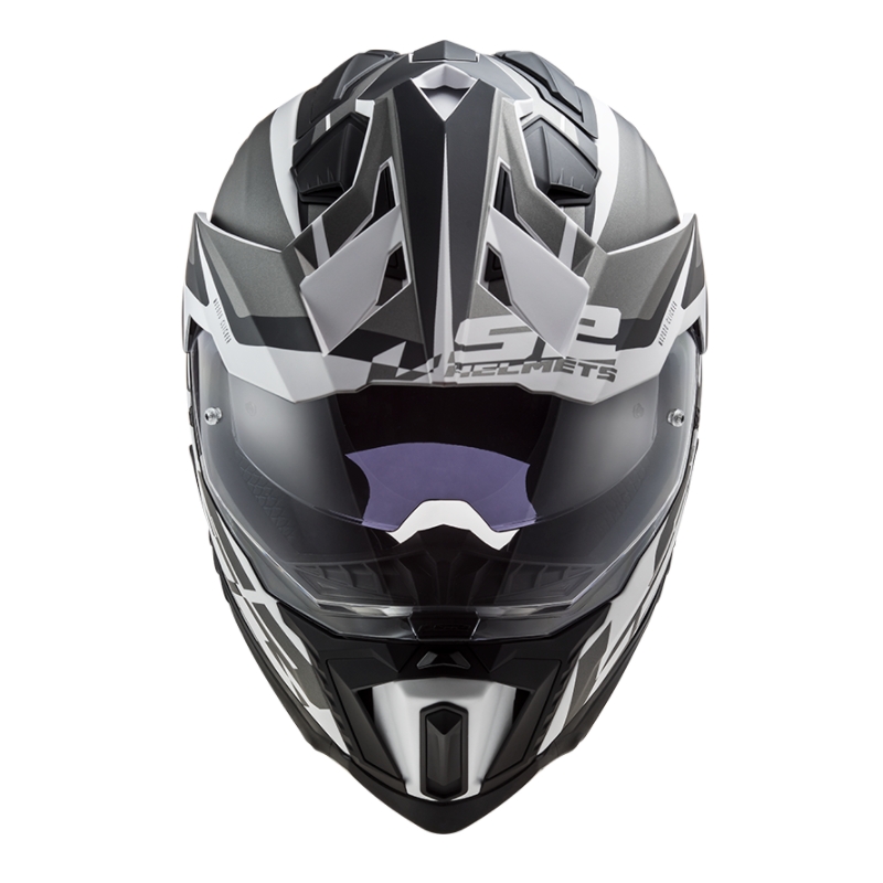 Enduro přilba LS2 MX701 Explorer Alter bílo-černo-šedá