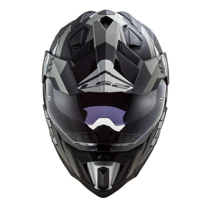Enduro kiiver LS2 MX701 Explorer Atlantis must-hall-valge