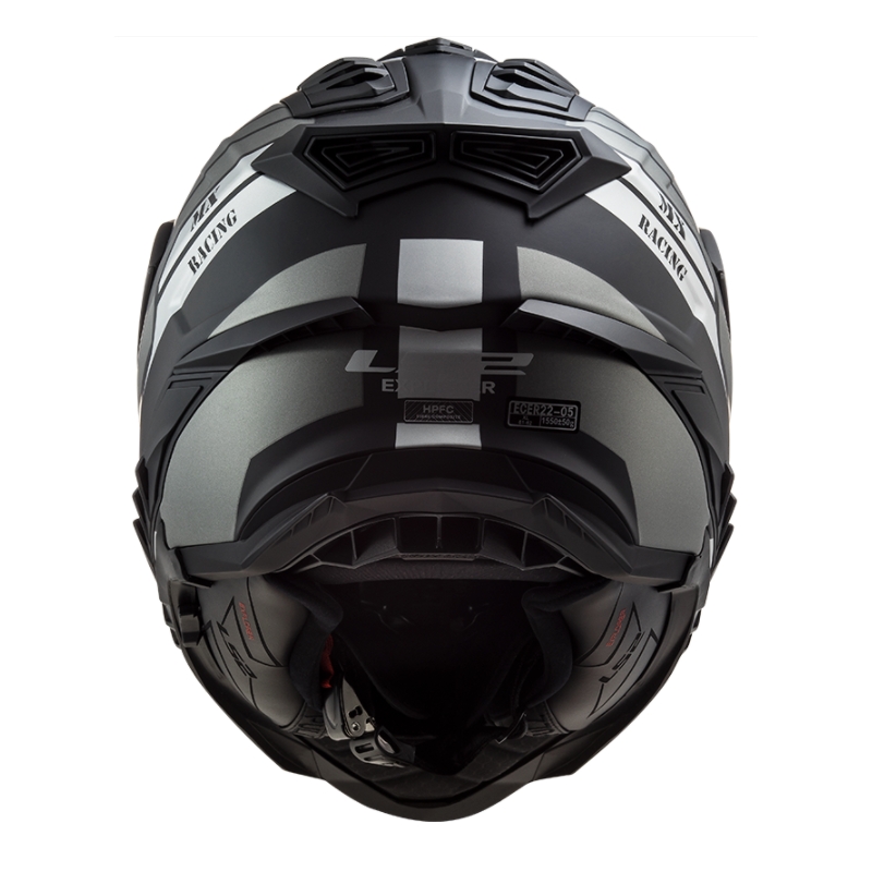 Enduro kiiver LS2 MX701 Explorer Atlantis must-hall-valge