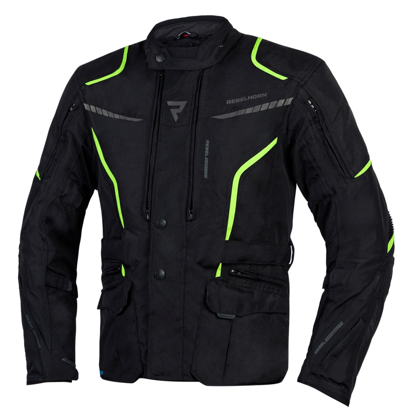 Bunda na motorku Rebelhorn Hiker III černo-fluo žlutá