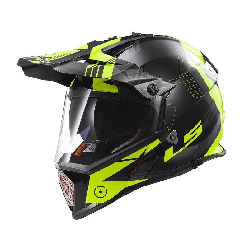 Enduro přilba LS2 MX436 Pioneer Trigger černo-žluto-titanová