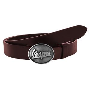 Nahast moto vöö Vespa pandlaga pruun
