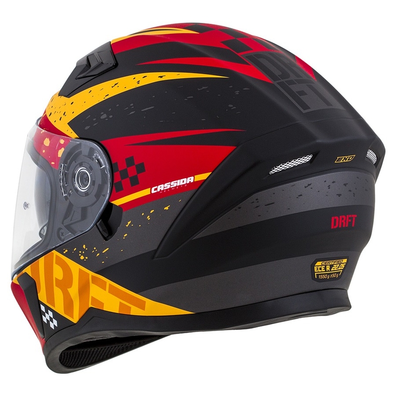 Integral mootorratta kiiver Cassida Integral 3.0 DRFT oranž-fluo punane