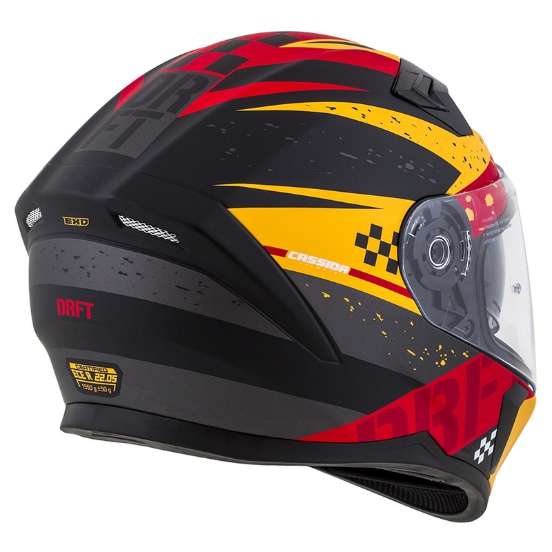 Integral mootorratta kiiver Cassida Integral 3.0 DRFT oranž-fluo punane