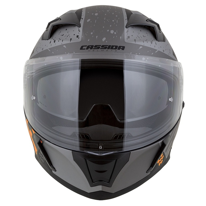 Integral mootorratta kiiver Cassida Integral 3.0 DRFT matt hall-must-oranž