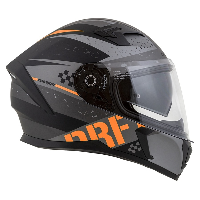 Integral mootorratta kiiver Cassida Integral 3.0 DRFT matt hall-must-oranž