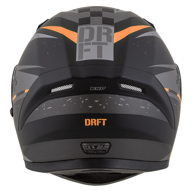 Integral mootorratta kiiver Cassida Integral 3.0 DRFT matt hall-must-oranž