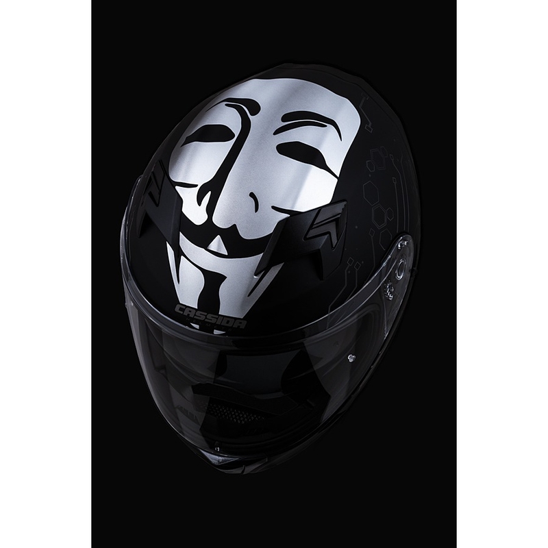 Integrální přilba na motorku Cassida 3.0 Hack modro-černá matná