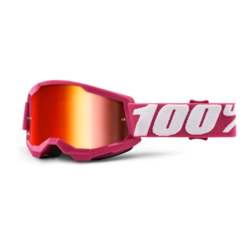 Laste motokrossiprillid 100% STRATA 2 roosa (punane peegelplexi)