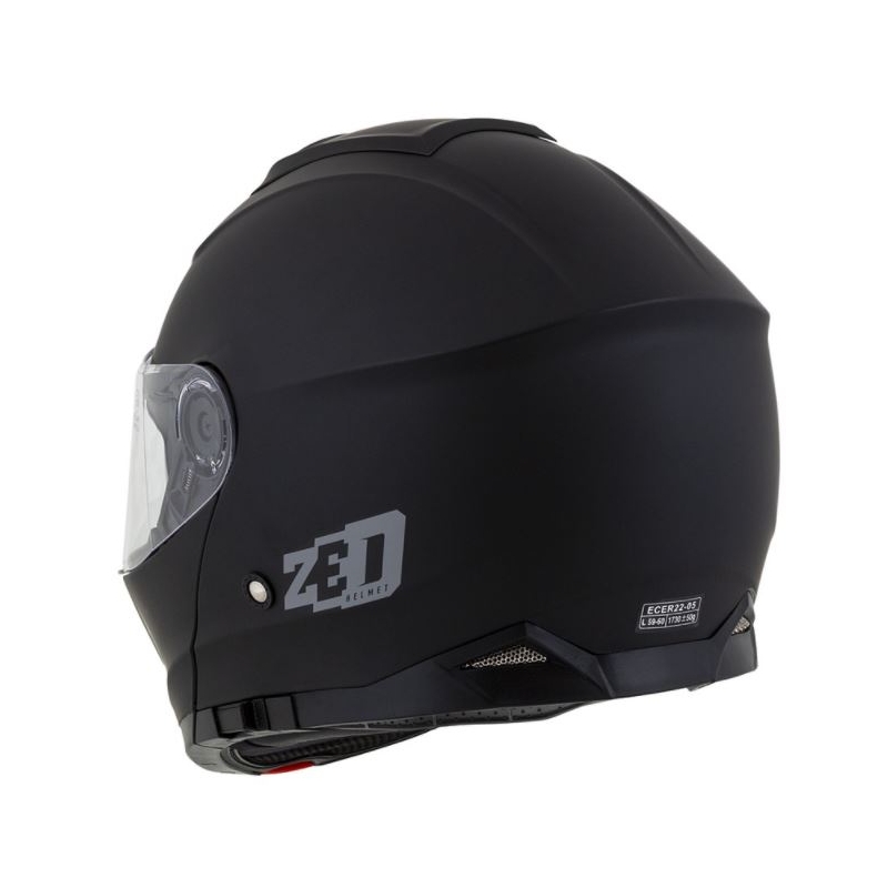 Ümberpööratav mootorratta kiiver ZED F18 must matt