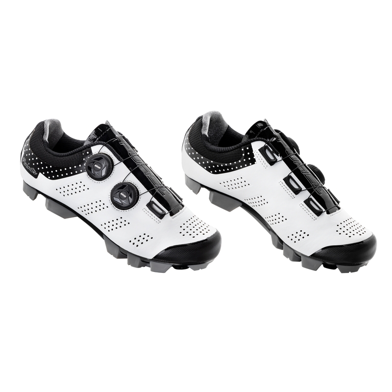 Dámské tretry FORCE MTB Points bílo-černé výprodej