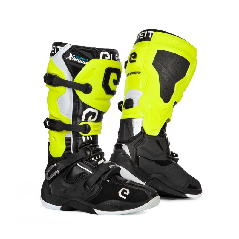 Eleveit X-Legend must-fluo kollane-valge mootorratta saapad allahindlus