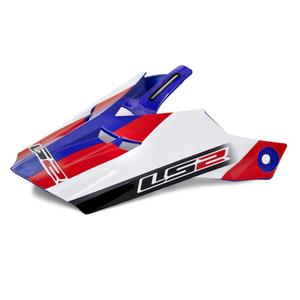 Kiivri visiir LS2 PEAK MX456 jaoks valge-sinine