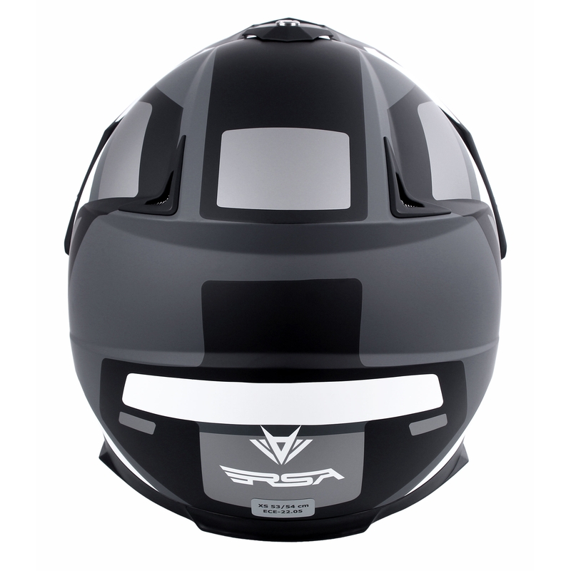 Enduro kiiver RSA MX-01 EVO must-valge-hall allahindlus