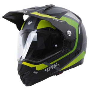 Enduro kiiver RSA MX-01 EVO must-hall-floo-roheline