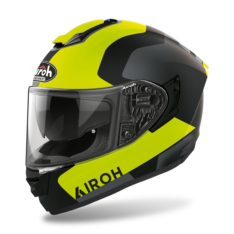 Integreeritud mootorratta kiiver Airoh ST.501 Dock 2022 fluo kollane matt allahindlus