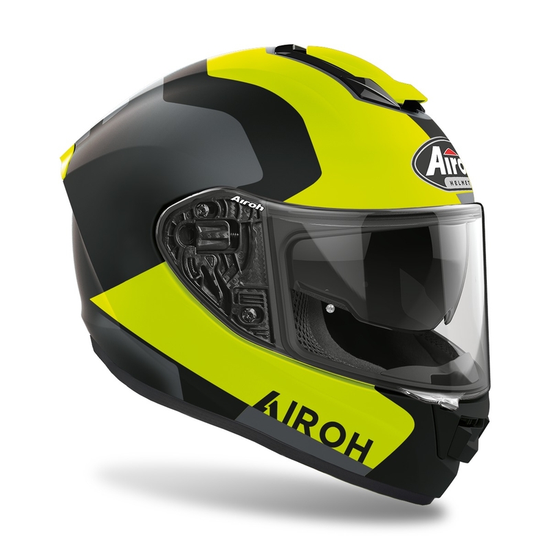 Integreeritud mootorratta kiiver Airoh ST.501 Dock 2022 fluo kollane matt allahindlus