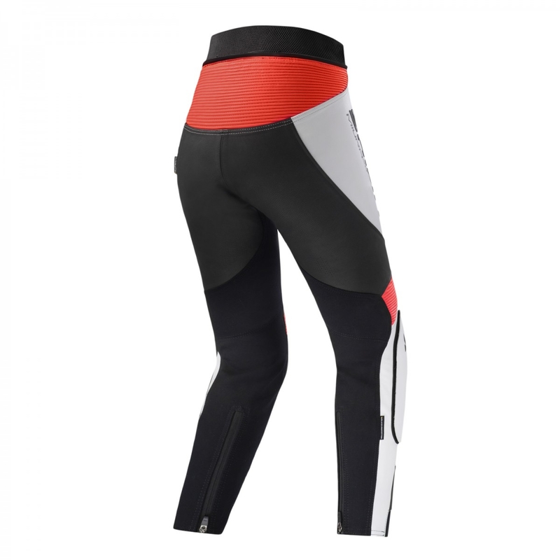 Naiste Shima Miura 2.0 Must-valge-fluoripunased mootorrattapüksid Shima Miura 2.0 Black-White-Fluo Red