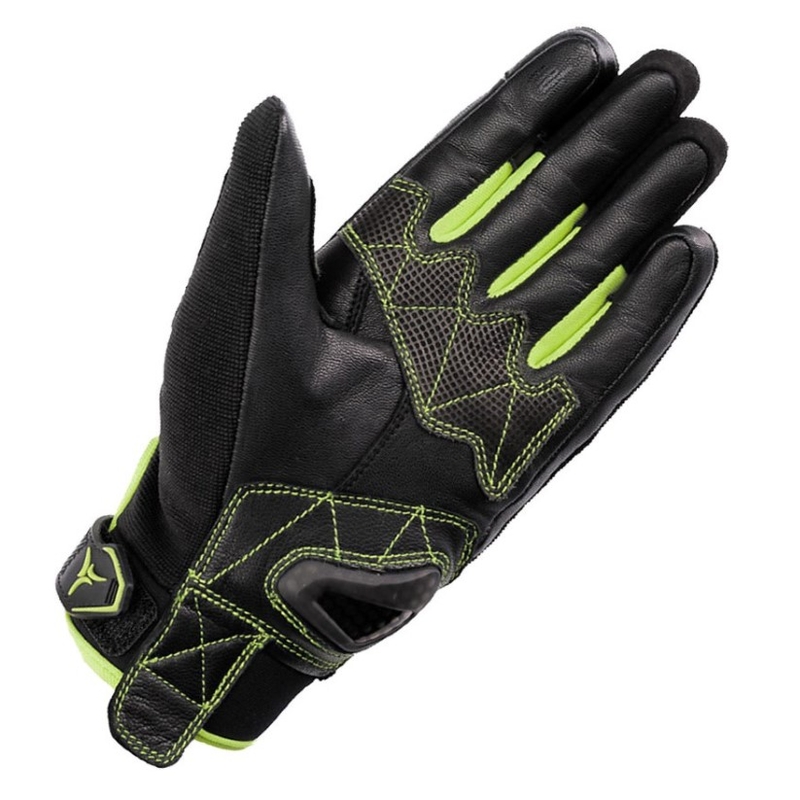 Rukavice na motorku SECA X-Stretch černá-žlutá fluo výprodej