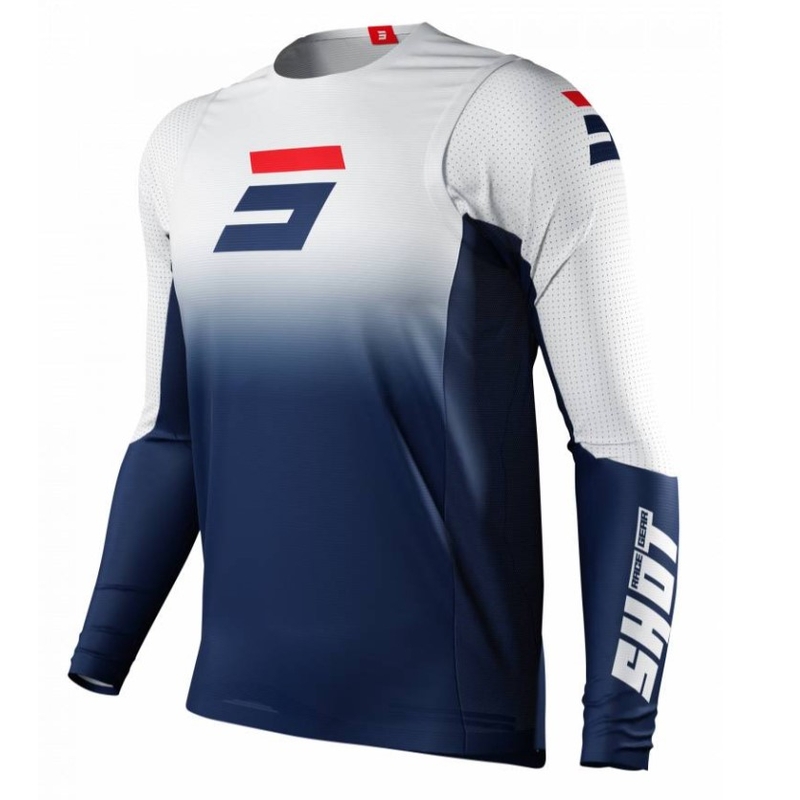 Motokrosový dres Shot Aerolite Gradient modro-bílý