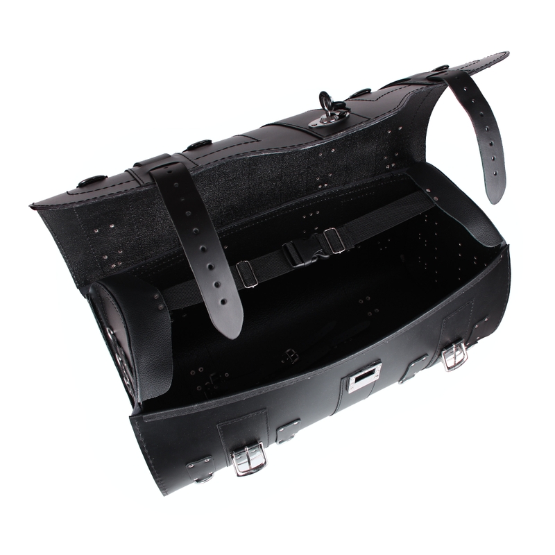 Chopper RSA-16A nahast mootorratta kohver koos lukuga