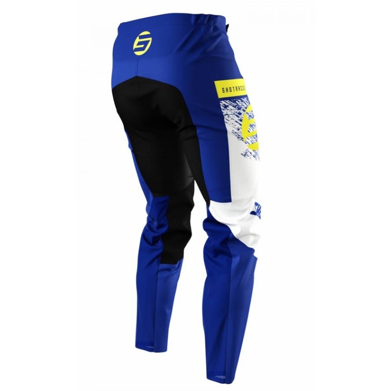 Motokrosové kalhoty Shot Devo Roll modro-bílo-žluté výprodej