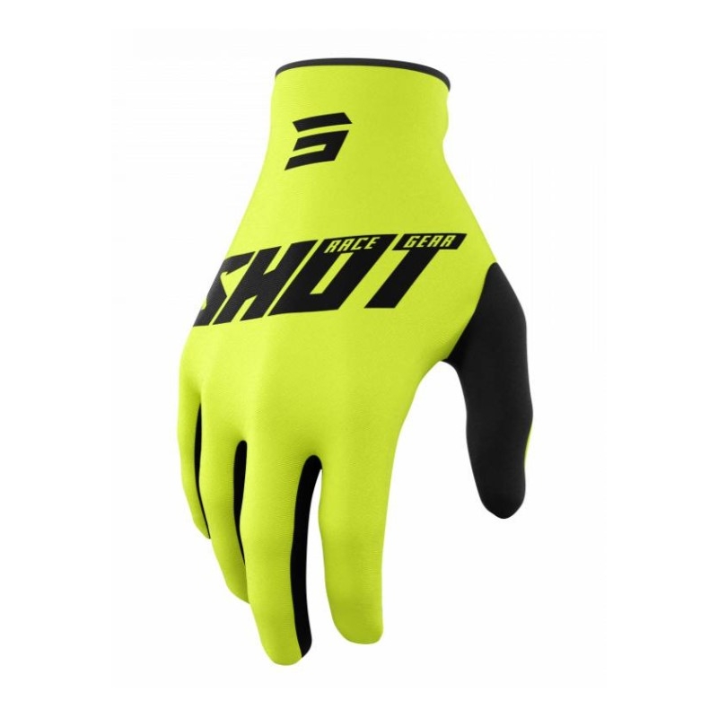 Motokrosové rukavice Shot Raw Burst černo-fluo žluté výprodej