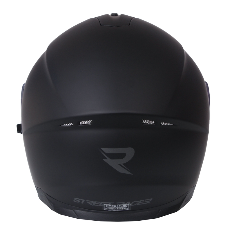 Integreeritud mootorratta kiiver Street Racer Magna must matt