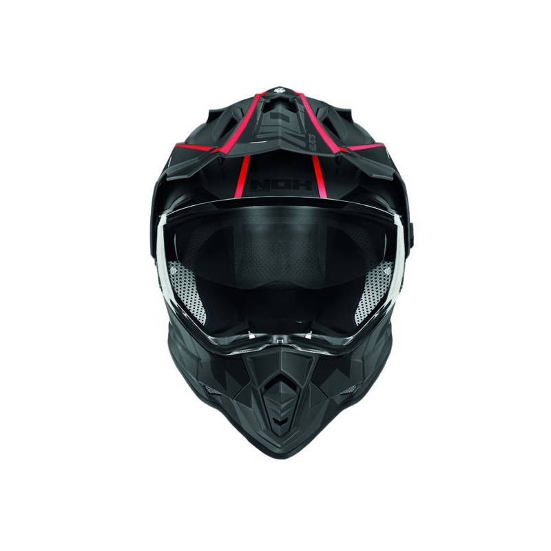 Enduro přilba NOX N312 Crow černo-červená