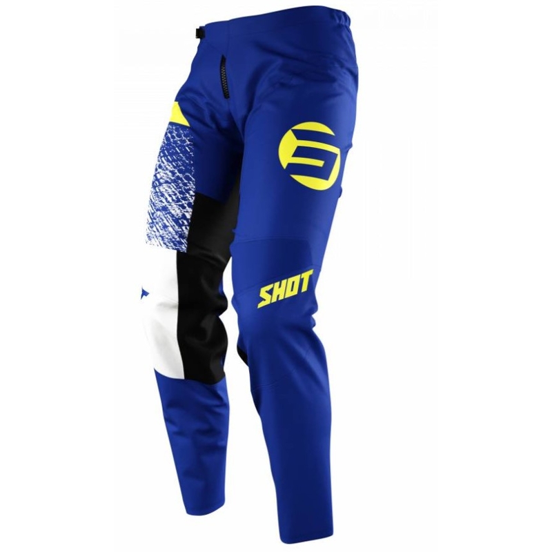 Dětské motokrosové kalhoty Shot Devo Roll fluo žluto-modré výprodej