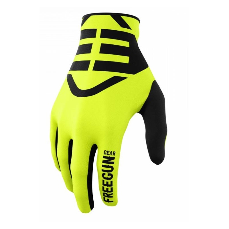 Motokrosové rukavice Shot Devo Skin černo-fluo žluté