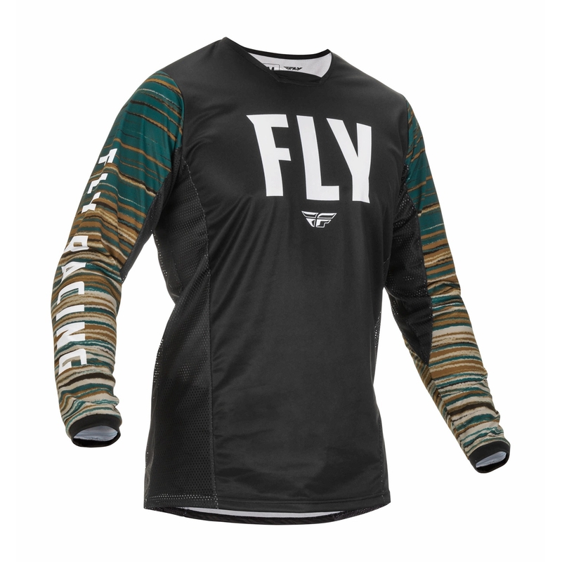 Motokrosový dres FLY Racing Kinetic Wawe 2022 černo-zelený