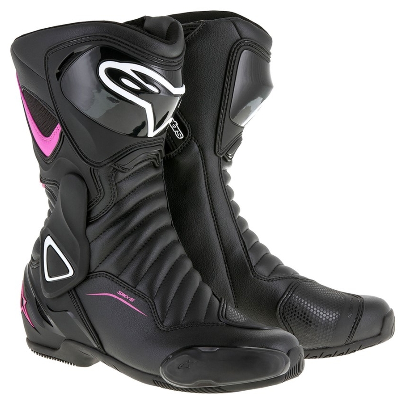 Alpinestars Stella S-MX 6 naiste mootorratta saapad mustad, lillad ja valged