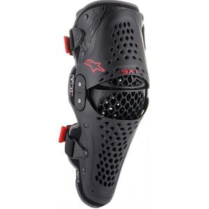 Alpinestars SX-1 V2 mustad ja punased põlvekaitsmed