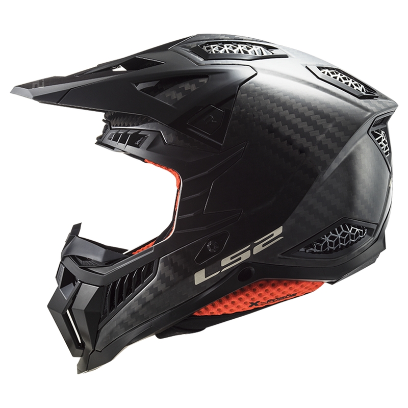Motokross kiiver LS2 MX703 X-Force Solid Carbon must